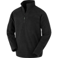 Heren Fleece Sweater Recycled Result R905X Zwart